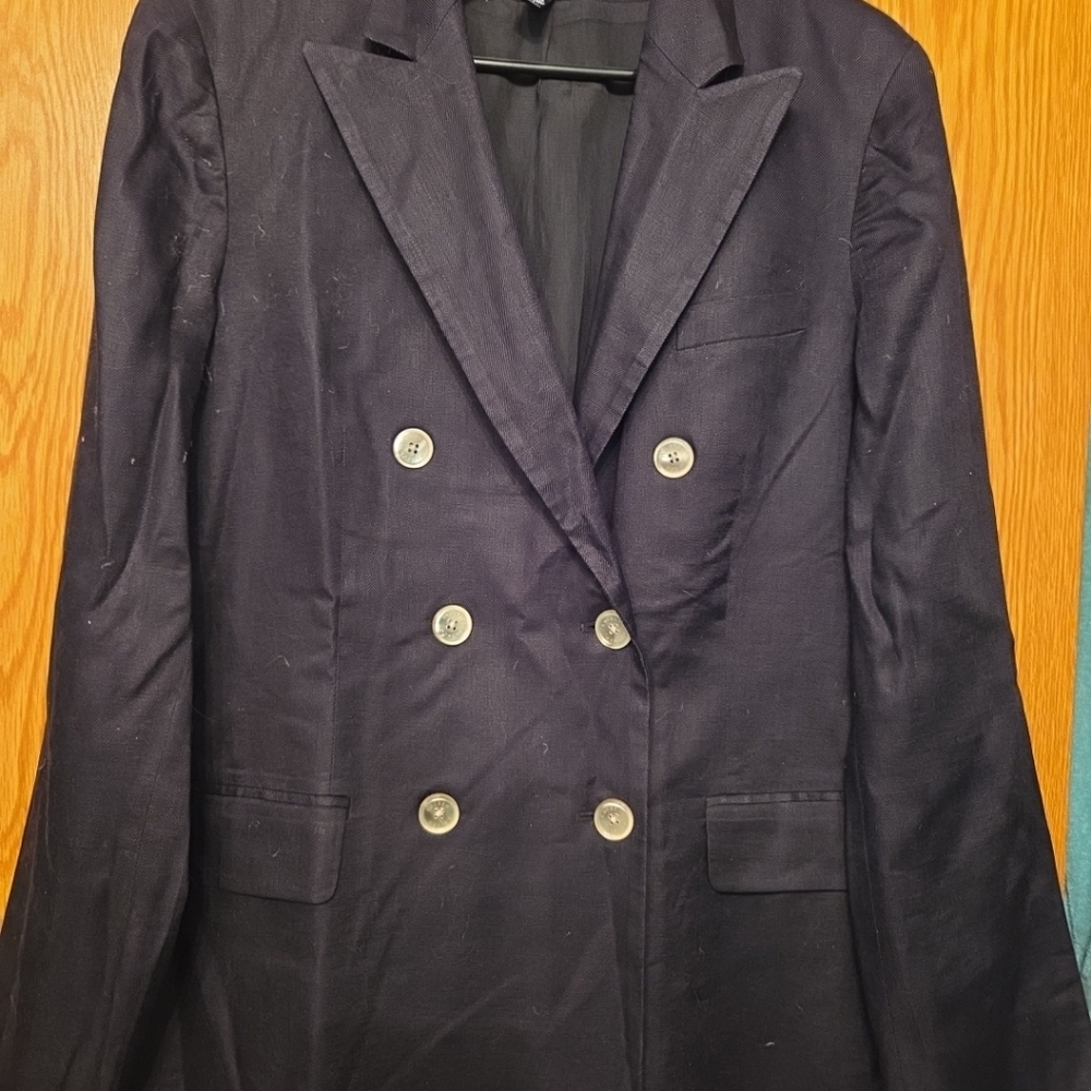 Lauren Ralph Lauren 100% cotton double-breasted blazer size 14